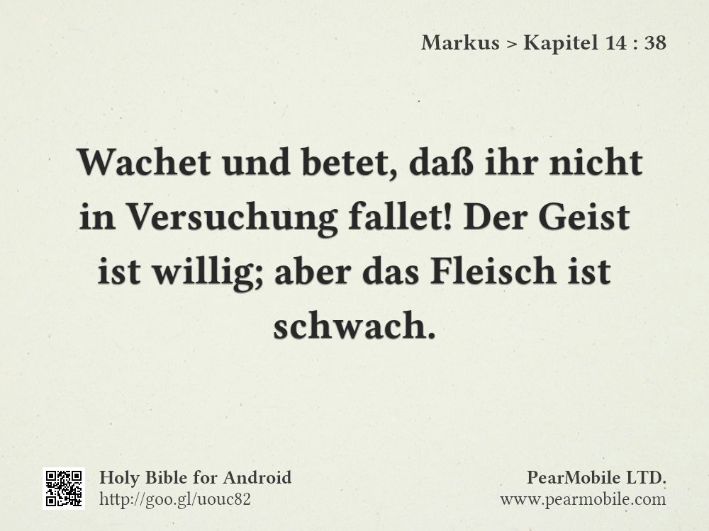 Markus, Kapitel 14:38